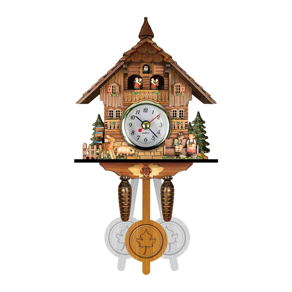 Traditional Black Forest Chalet Clock Charming Home Décor Imitation Wood Style Cuckoo Clock CM003