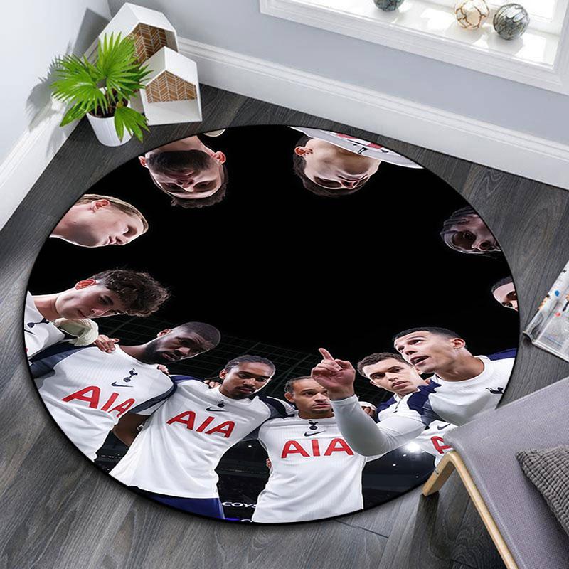 Tottenham Hotspur Player Pattern Round rug,Carpet Rug for Living Room Bedroom Playroom ,Non-slip Floor Mat,Holiday Gifts and Birthday Gifts.