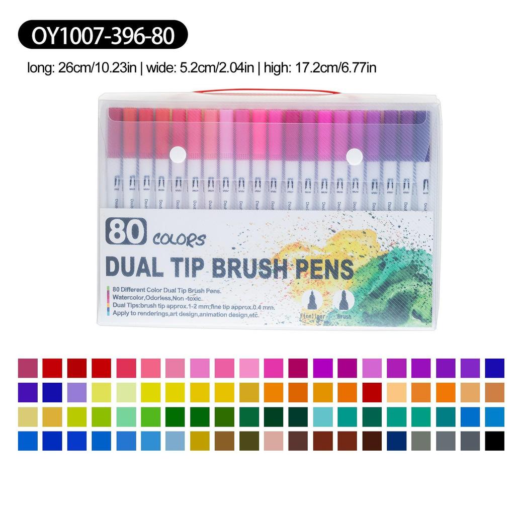 Double-Headed Washable Watercolor and Manga Pen Set for Kids