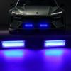 2 in 1 COB Grille Strobe Light 12V Police Strobe Flashing Beacon Blue Red Amber Warning Lights for Vehicles Car Van SUV Offroad