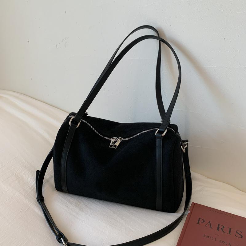 

Vintage Women Shoulder Bag Faux Suede Crossbody Bags big Capacity Matte PU Leather Female Tote ladies Bost Handbags