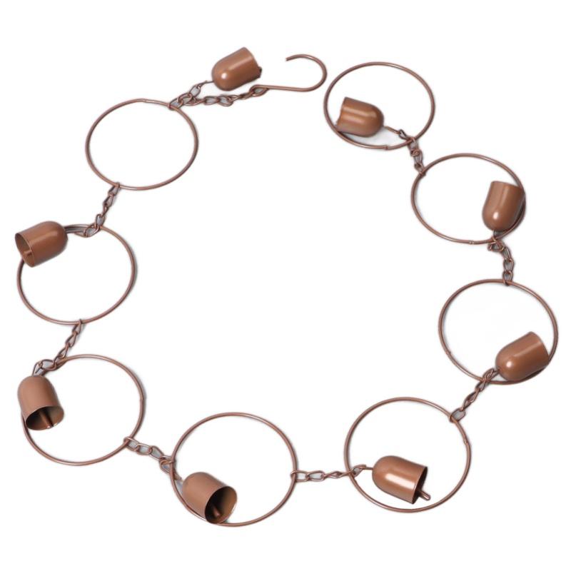120CM Decorative Rain Chain, Bell Shaped Hanging Chime, Creates Soothing Water Sounds, for Gutter Drainage, Parks, Courtyard