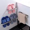 Jessite No-Drill Wall-Mounted Aluminum Towel and Slipper Rack
