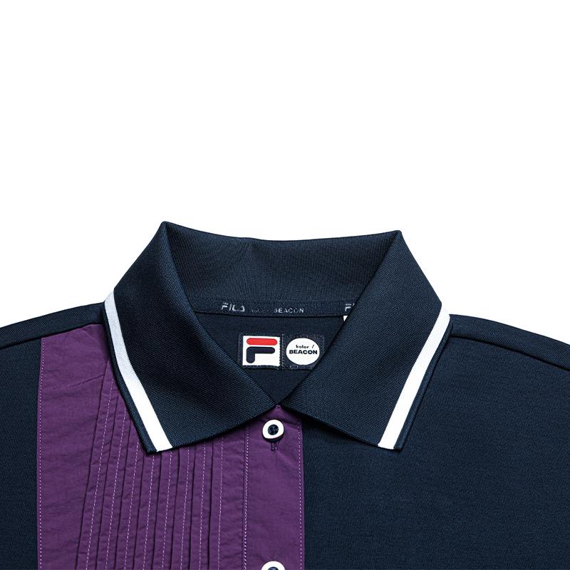 FILA × Kolor Beacon Comfortable Simple Casual Polo Shirt Women tops F11W636105FBU