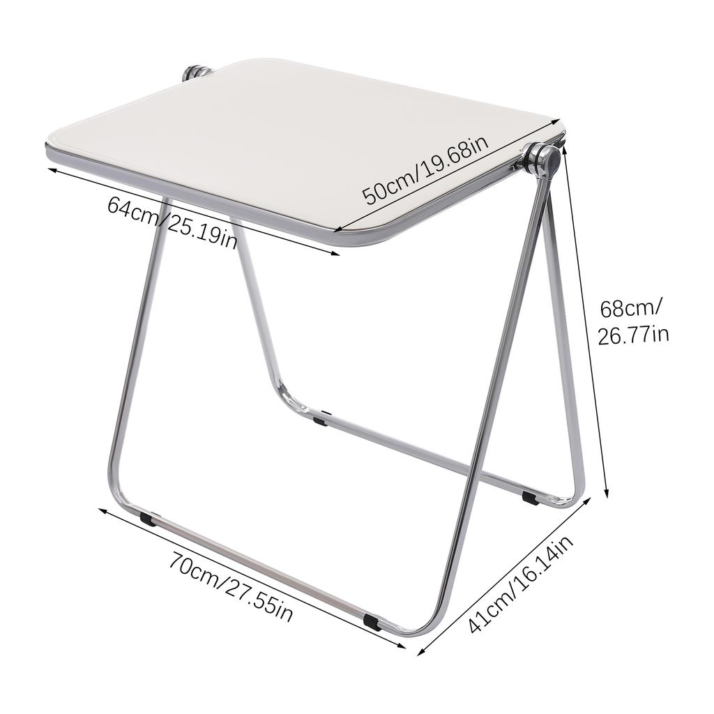 Foldable Acrylic Tray Table, Foldable TV Tray, Small Folding Desk Flexible & Versatile PVC Sleeves For Living Rooms, Dining Room