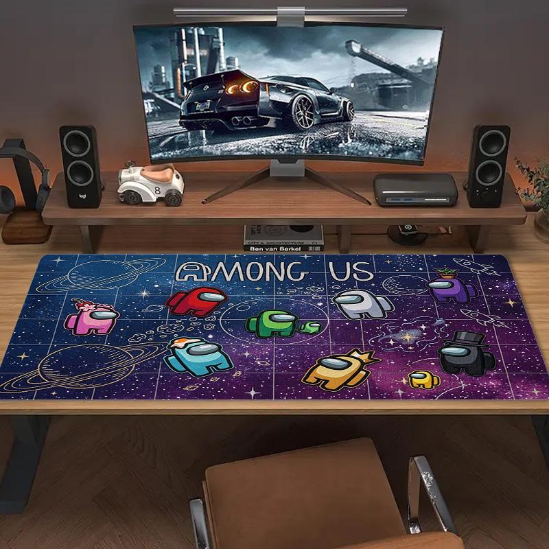 Among Us Color Mouse Pad Large Gaming Table Cushion Non-slip Laptop Tablet Big Mousepad XXL Mat Mini PC Playmat With Lock Edge