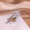 Bling Iced Out CZ Rings for Women Luxury Silver Color Wedding Bands Female Finger-rings Party Modern Fashion Jewelry