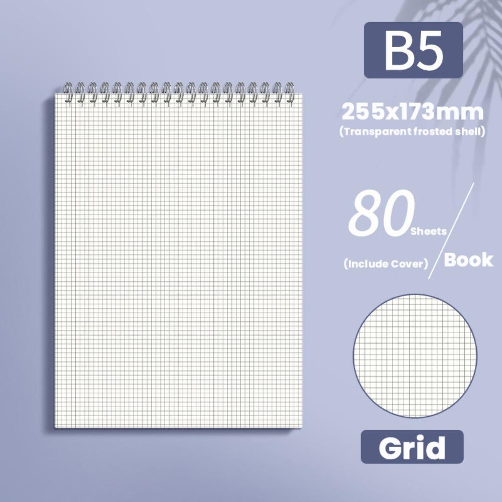 Grids/Blank/Horizontal Line Spiral Notepad Flip Over Design Memo Pad  School Office Supplies