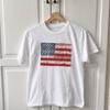 T-shirt Bandiera Americana, Top USA Patchwork Finto, T-shirt Grafica Patriottica, Quarto di Luglio