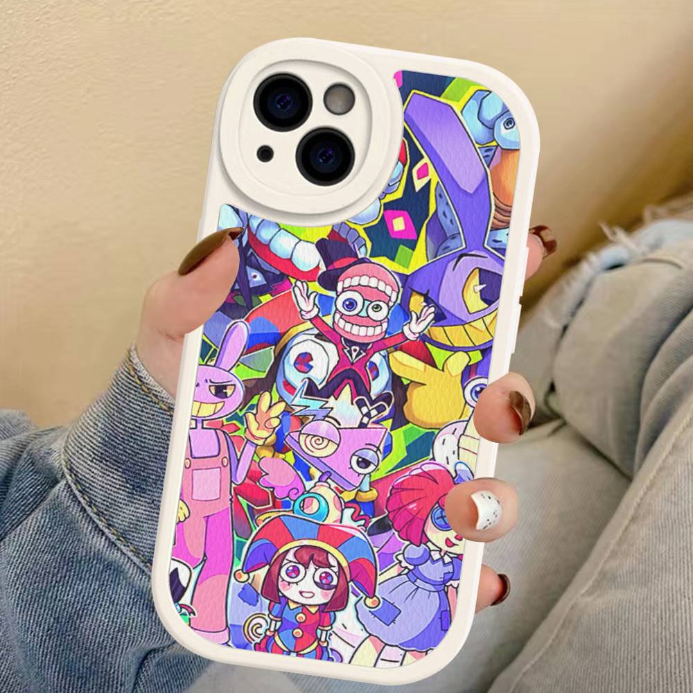 Funny A-Amazing D-Digital C-Circus Phone Case Hard Leather For IPhone 14 13 16 Mini 15 14 11 12 Pro Max Plus Fundas