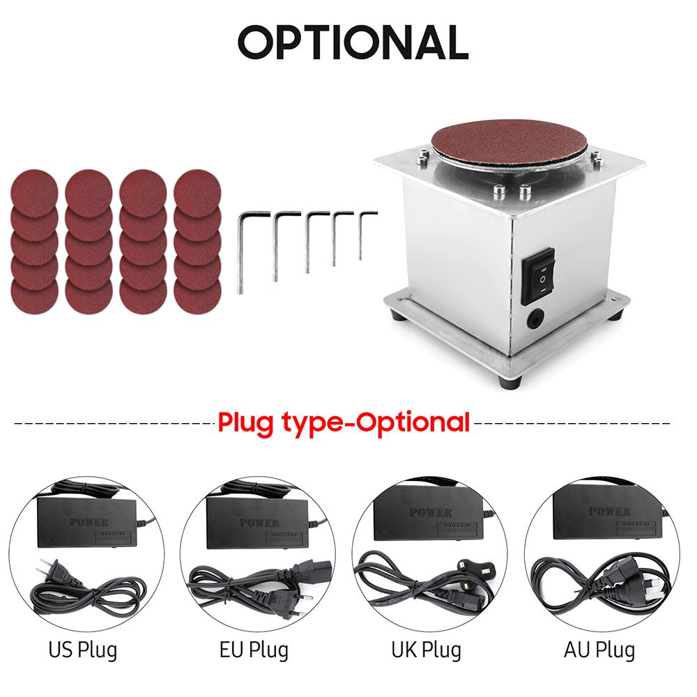 Mini Bench Disc Sander Electric Edge Sharpener 7 Variable Speed 20 Sanding Discs Self-adhesive DIY