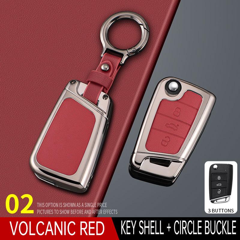 Volkswagen Lavida Key Cover (2023-2025) - Fresh design, full-coverage leather, perfect for men.