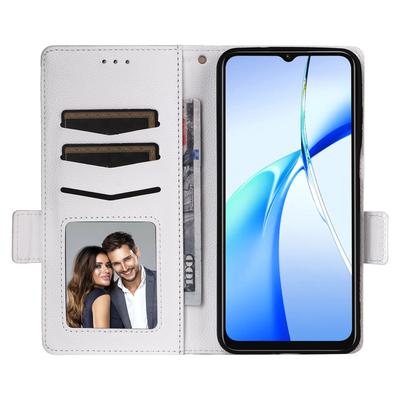 For Oukitel C57 Pro/C57s Case with Wrist Strap Litchi Texture PU Leather Wallet Phone Cover