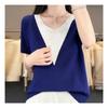 NaVaVa Men Bicolor Point V Neck Short sleeVe Knit Nk2169