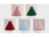 Off-Shoulder Princess Dress with Long Cape for European & American Girls - Fluffy Yarn Catwalk Costume