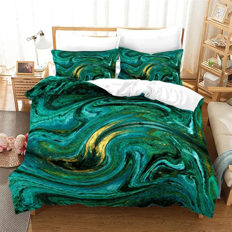 Marble Duvet Cover Set Queen Twin King Modern Abstract Bedding Set Geometric Pattern Comforter Cover For Kids Teens Girls Room