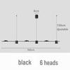 Modern LED Minimalist Long Strip Pendant Light for Restaurants