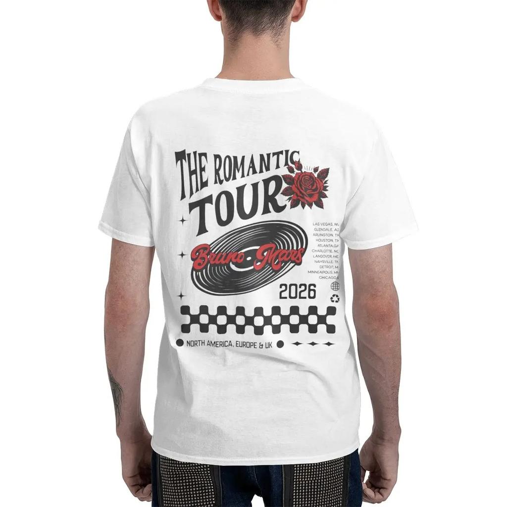 Herren Damen Bruno Mars The Romantic Tour 2026 Hemden Outfits Mode 100% Baumwolle T-Shirt Tee Kleidung Sommer Damen Herren Kleidung