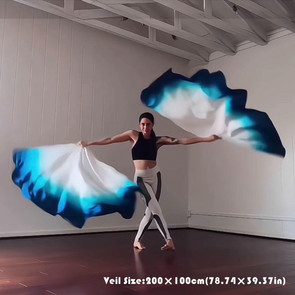 Multicolor Belly Dance Accessories Props Scalable Rods Colorful Scarves Flag  Dance Performance