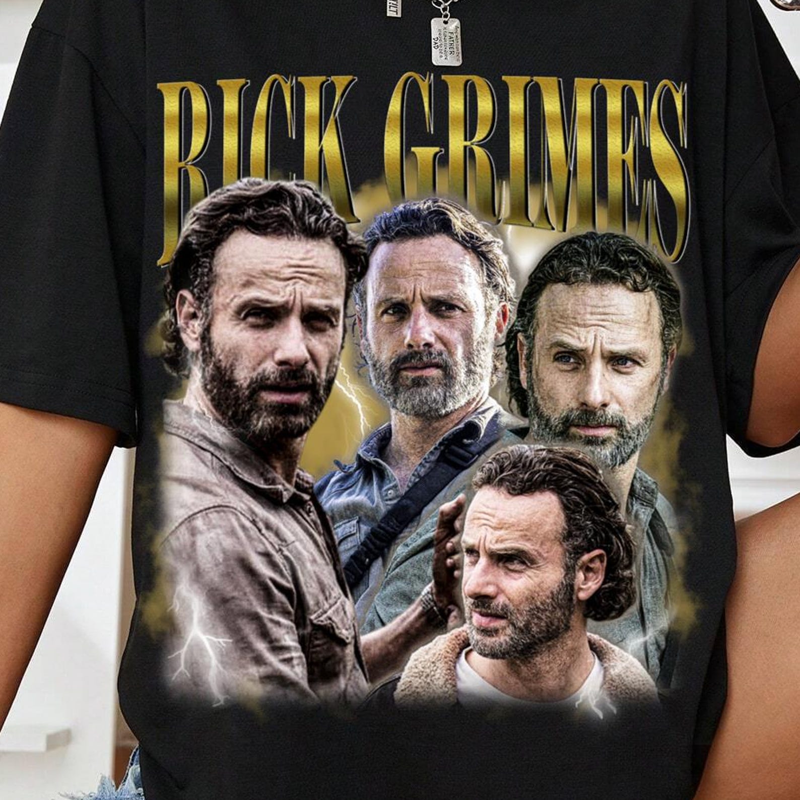 RICK GRIMES Walking Dead Unisex T-Shirt - Retro Rick Grimes Graphic Tee - TV Series Shirt - Rick Grimes|............||| 3XL