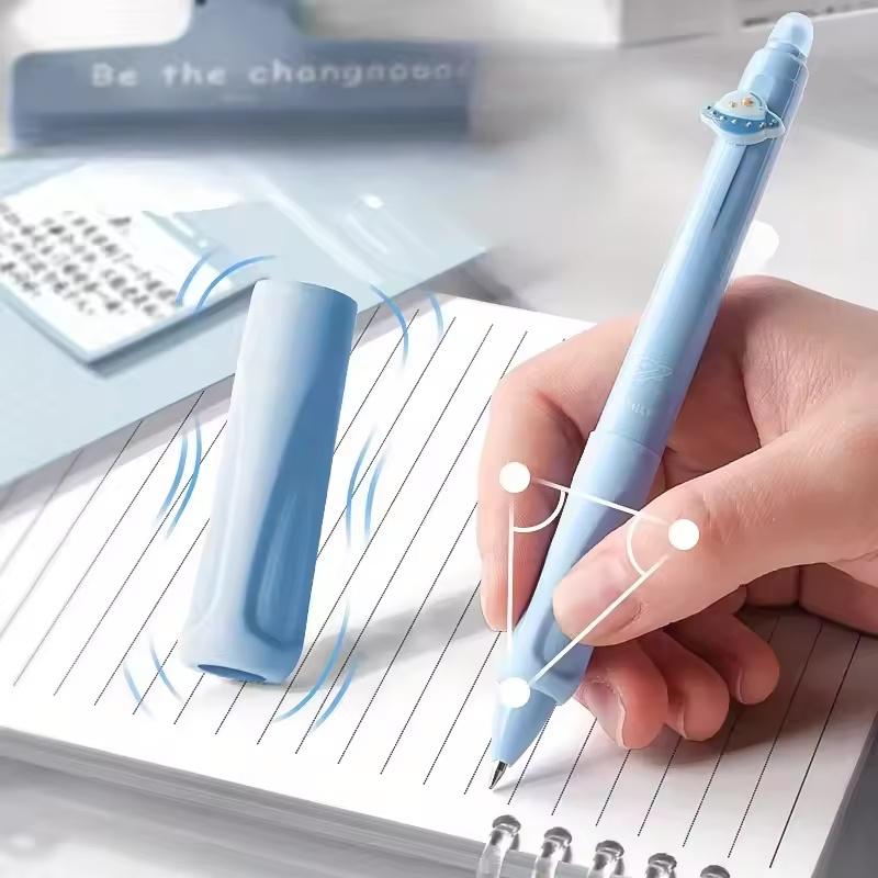 4Pcs/Box Retractable Erasable Gel Pens Fine Point 0.5 Mm No Need for White Out, 4pack Black/Blue Ink for Completing Sudoku and C