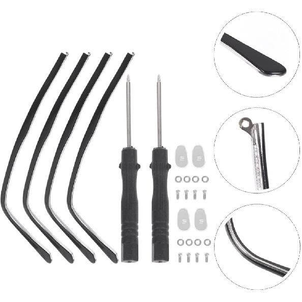Uonlytech 2 Pairs Metal Glasses Replacement Arms Glasses Replacement Temple Glasses Arm Legs Glasses Repair Kit with Screws for Glasses Sunglasses