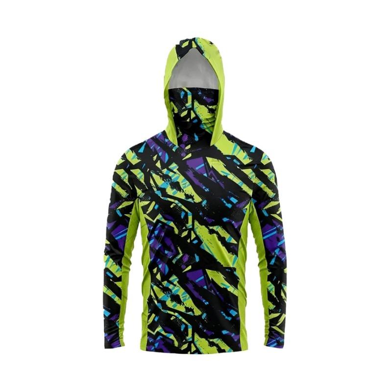 2026 Summer New Style Men's Long-Sleeved Shirt with 3D Pattern Print Sporty Breathable Soft Comfortable and Lightweight