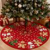 Festive Christmas Tree Skirt for Tree Base Cover, Holiday Home Decor for Winter Celebrations