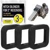 Mission Automotive Silencer Pad 3 Pack for 2" Ball Mounts - Reduces Rattles and
