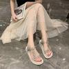 Fashion Outdoor Open Toe Ladies Shoes Wholesale Summer 2025 Comfortable Cheap Liquidation Korea Daily Chic and Elegant Women's Sandals