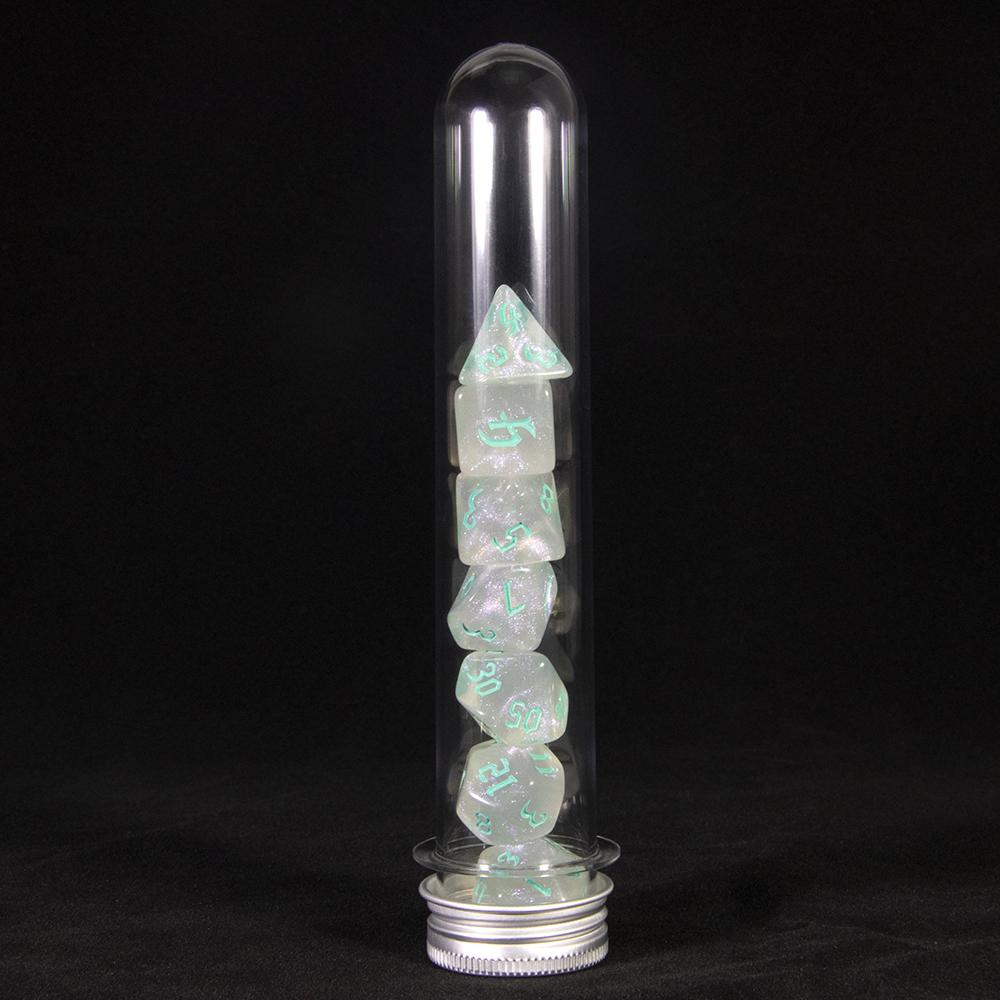 RPG Dice Set 7pcs DND Game Polyhedral D&D Dice with Tube for Role Playing Game Board Game Math Teaching