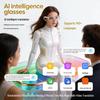 F66 AI Bluetooth Translation Glasses: Real-time 100+ Language Translation, Music & Calls Smart Eyewear