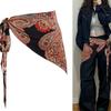 Printing Triangular Waistband Ethnic Style Bohemia Wide Waistband Floral Triangular Belt  Female