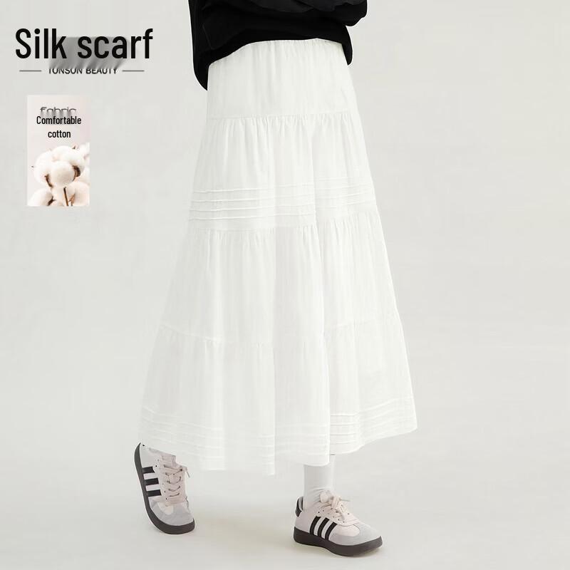 Sibaishe Women s A-Line Mid-Length Skirt L