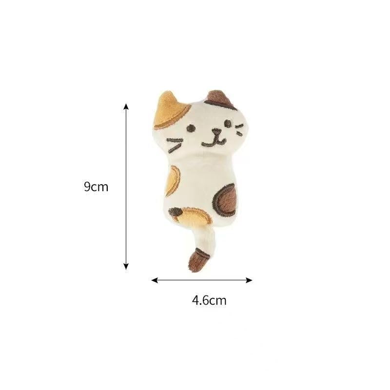 Cat Plush Belt Clips (Set of 3) - Secures BackpacksSeatbelts, Prevents Slipping, Cute Cat Design, Soft and Fluffy, Adjustable with Velcro, Adorable