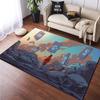 Cartoon Landscape Pattern Floor Mats Door Decoration Home Living Room Floor Mats