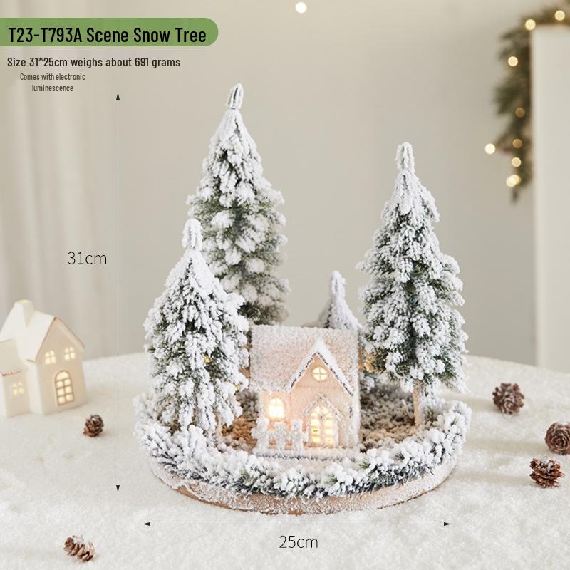 

Мини Рождественская елка Снежный орнамент для украшения рабочего стола