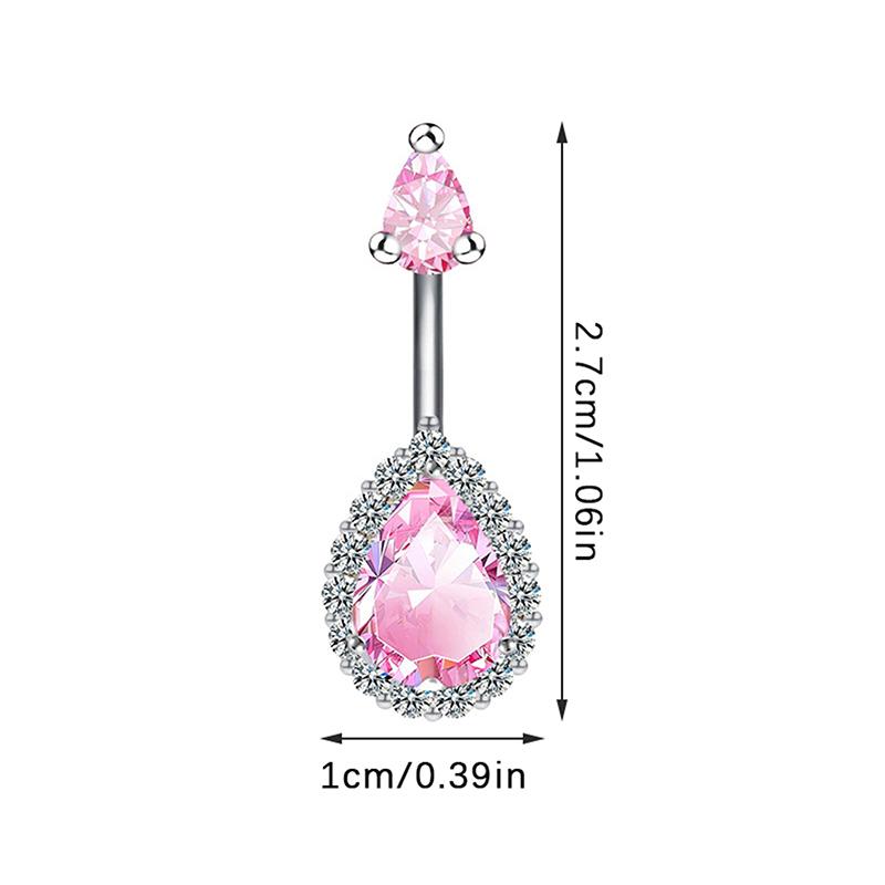 Roze Zirkoon Hart Navelpiercing Voor Vrouwen Meisjes Vlinder Navelpiercing Body Piercing Sieraden Accessoires