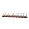 Nail Display Stand Manicure Tool Wave Shape Wooden Base Magnetic Nail Practice Stand with 10pcs
