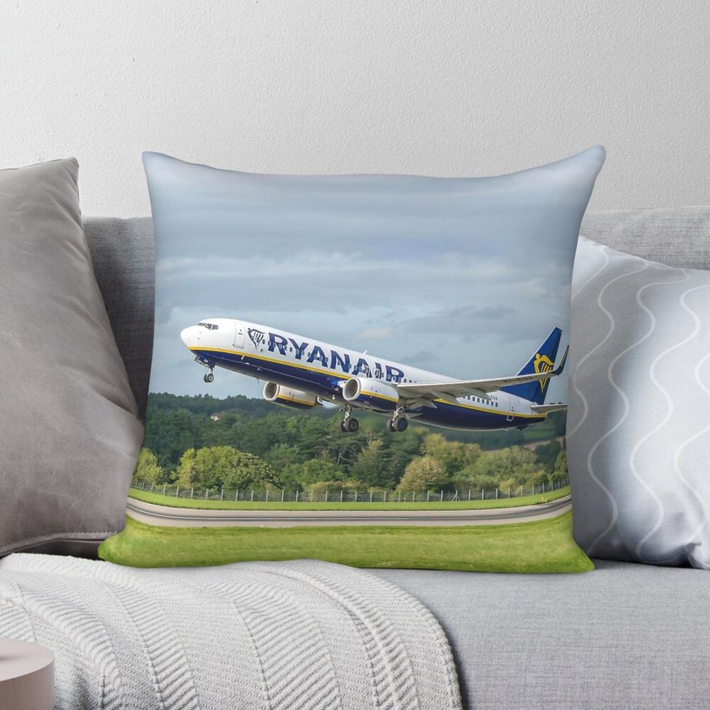 Ryanair Boeing as Square Pillowcase Polyester Linen Velvet Creative Zip Decorative Home Cushion Case Wholesale