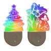 Night Light Christmas Tree Shape Projection 3D Effect Energy-saving Plug-Play LED Nightlight Holiday Decor