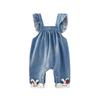 2025 Autumn Baby Denim Romper: Fashionable Korean-Style Rabbit Overalls
