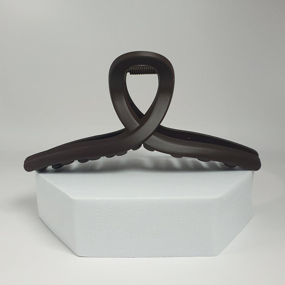 

Domestically produced, sturdy basic hair clip (large), matte brown