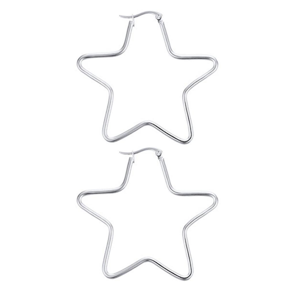 Fashionable Star Shaped Earrings Modern Gold or Steel Star Earrings Charm Perfect For Adding Flair To Any Outfit