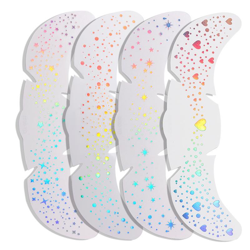 Heart Shape Sparkle Waterproof Face Tattoos - Temporary Laser Freckle Stickers