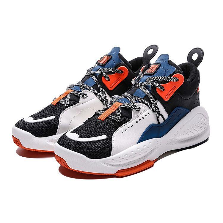 Anta Badass Lifestyle Series Mid-Top Sneakers Men Sneakers White Blue Black 112048080-1