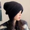 Winter new hats stacking hats women's fashion versatile wool knitted hats thickened thermal bald hats