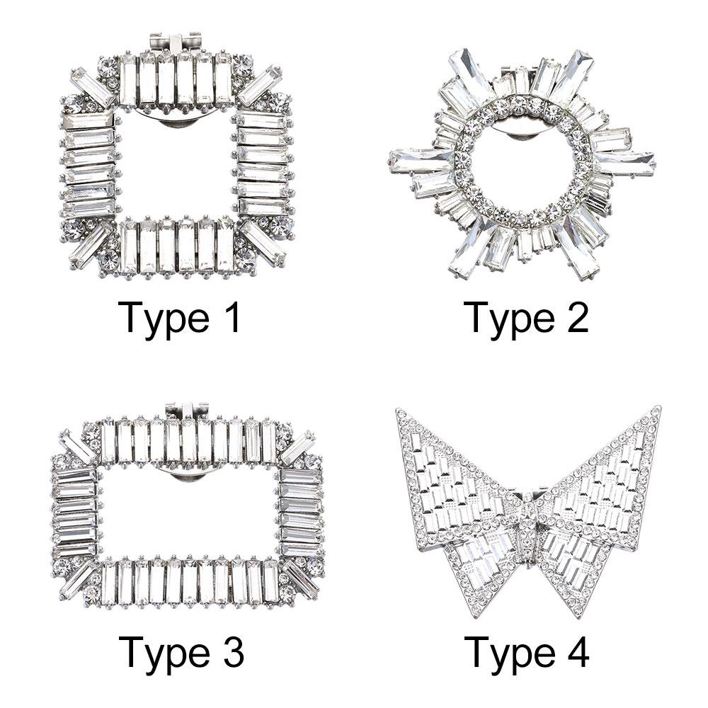 

1PC Rhinestone High Heel Wedding Shiny Clips Charm Buckle Shoe Decorations Clip Butterfly Clamp Type 1