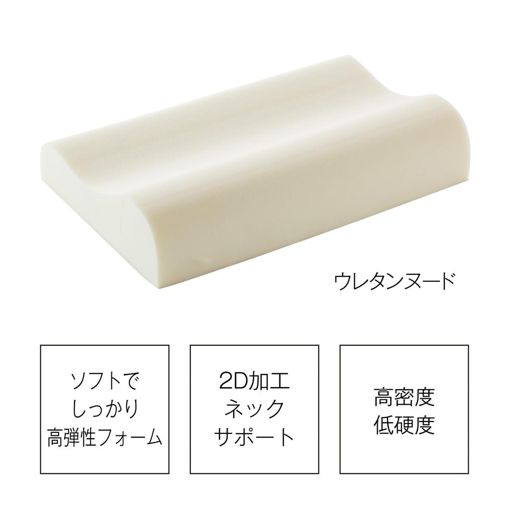 Serta Sweet Pillow W50 LO Type (P-1003) - 50cm Wide X 31cm Deep X 7cm Thick, White, Corrugated Urethane Foam Pillow with Nude Cover, Available In 4