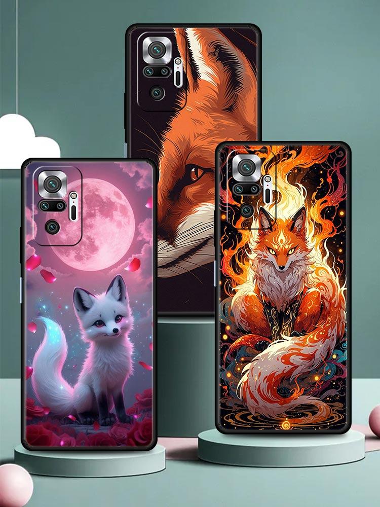 Red Fox Phone Case Cover for Redmi 14C 10C Note 14 13 12 10 11 K40 K50 Pro Plus 5G Shockproof Soft TPU Shell Fundas Capas Bags